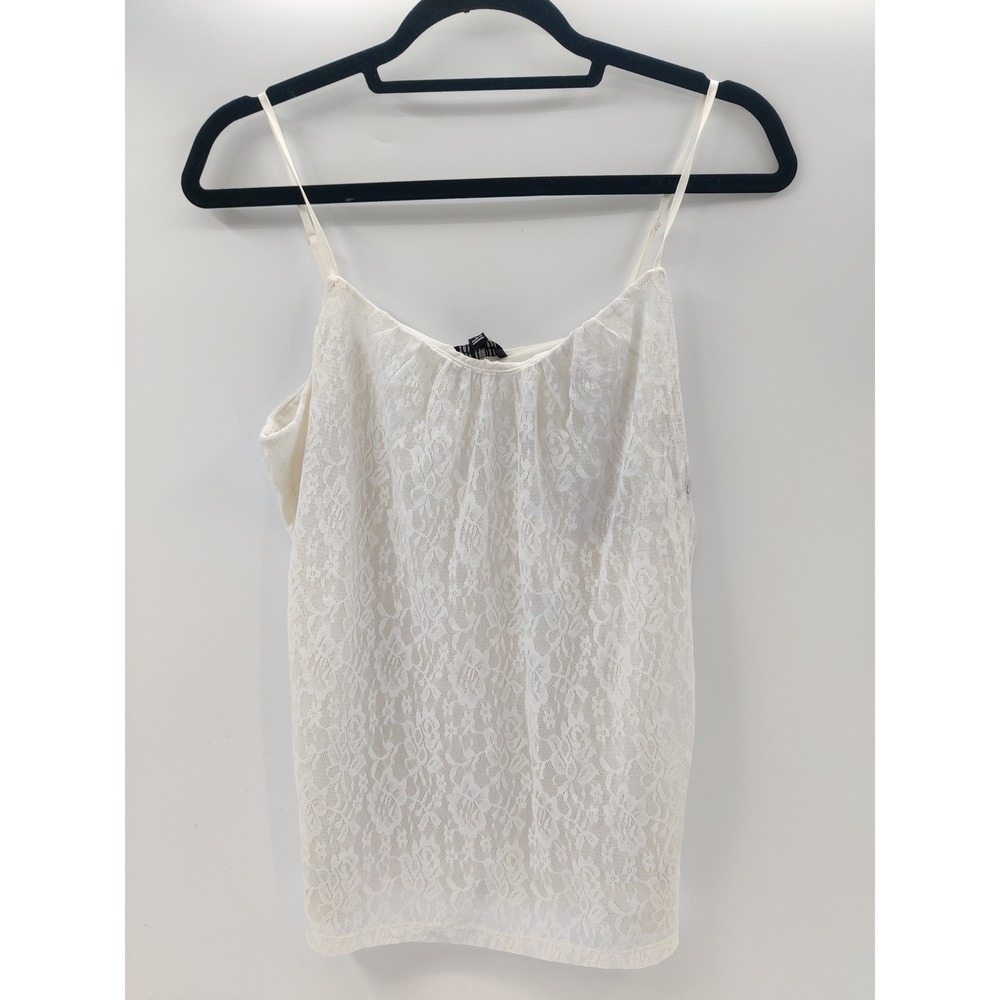 The Limited Ivory Floral Lace Camisole Top Adjustable Straps NWT Women Large
